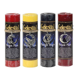 Midnight Dragon Pillar w/pendan | Candle | Wiccan Center