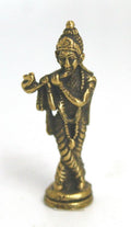 Krishna Mini Brass Figure | Figurines | Wiccan Center
