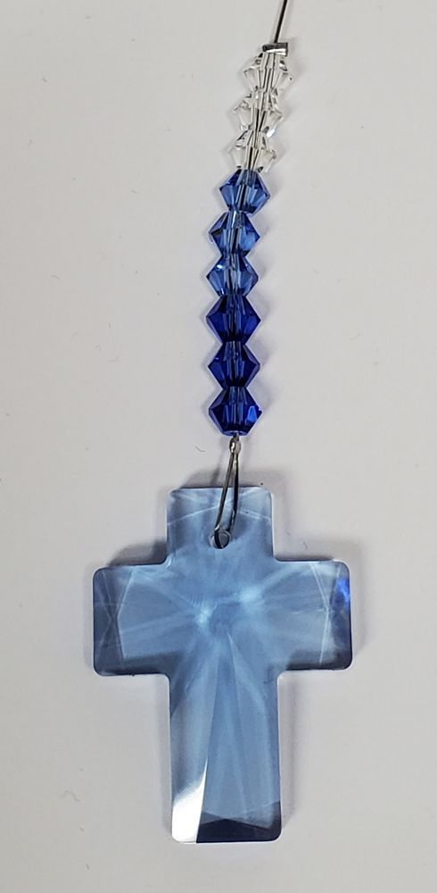 Crystal Cross - Sapphire | Suncatchers | Wiccan Center