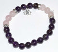 Amethyst & Rose Quartz Lotus | Jewelry-Bracelet | Wiccan Center