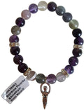 Fluorite & Amethyst Goddess Bracelet | Jewelry-Bracelet | Wiccan Center