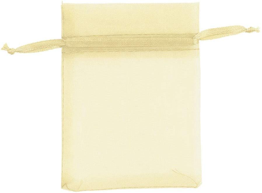 Yellow - Organza Drawstring Bag (4x6") | Accessories - handbag | Wiccan Center
