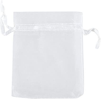 White - Organza Drawstring Bag (4x6") | Accessories - handbag | Wiccan Center