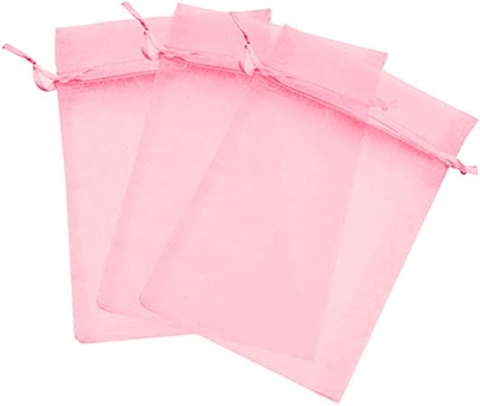 Pink - Organza Drawstring Bag (4x6") | Accessories - handbag | Wiccan Center