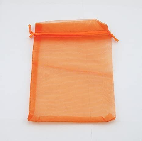 Orange - Organza Drawstring Bag (4x6") | Accessories - handbag | Wiccan Center
