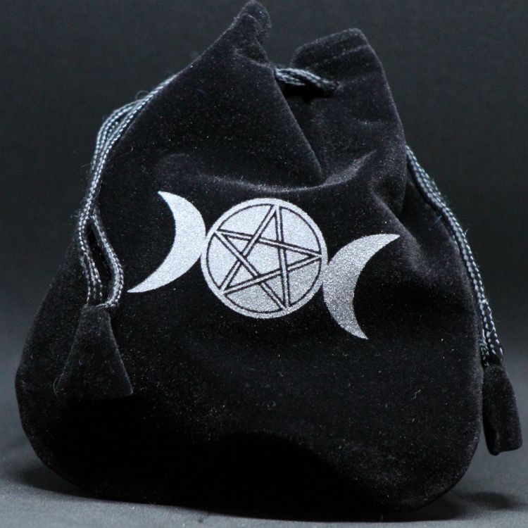 Triple Moon Pentagram Velvet Ba | Accessories | Wiccan Center