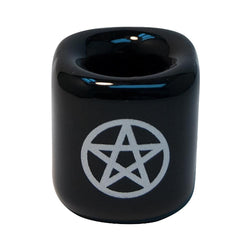 Black w/Pentacle Chime Holder | Candle Holder | Wiccan Center