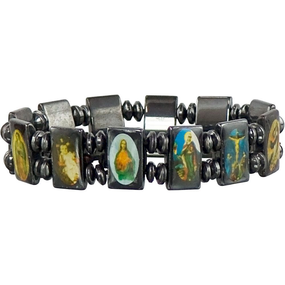 Patron Saints Hematite Bracelet | Jewelry-Bracelet | Wiccan Center