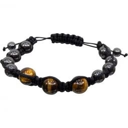Adjustable Macrame Magnetic Hematite Bracelet | Jewelry-Bracelet | Wiccan Center