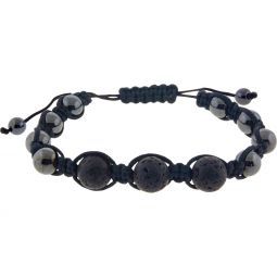 Adjustable Macrame Magnetic Hematite Bracelet | Jewelry-Bracelet | Wiccan Center