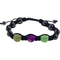 Adjustable Macrame Magnetic Hematite Bracelet | Jewelry-Bracelet | Wiccan Center
