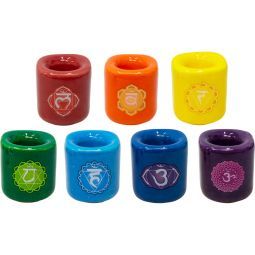 Ceramic Chakra Chime Candle Hol | Candle | Wiccan Center