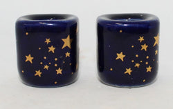 Cobalt Ceramic Starry Chime Hol | Candle Holder | Wiccan Center