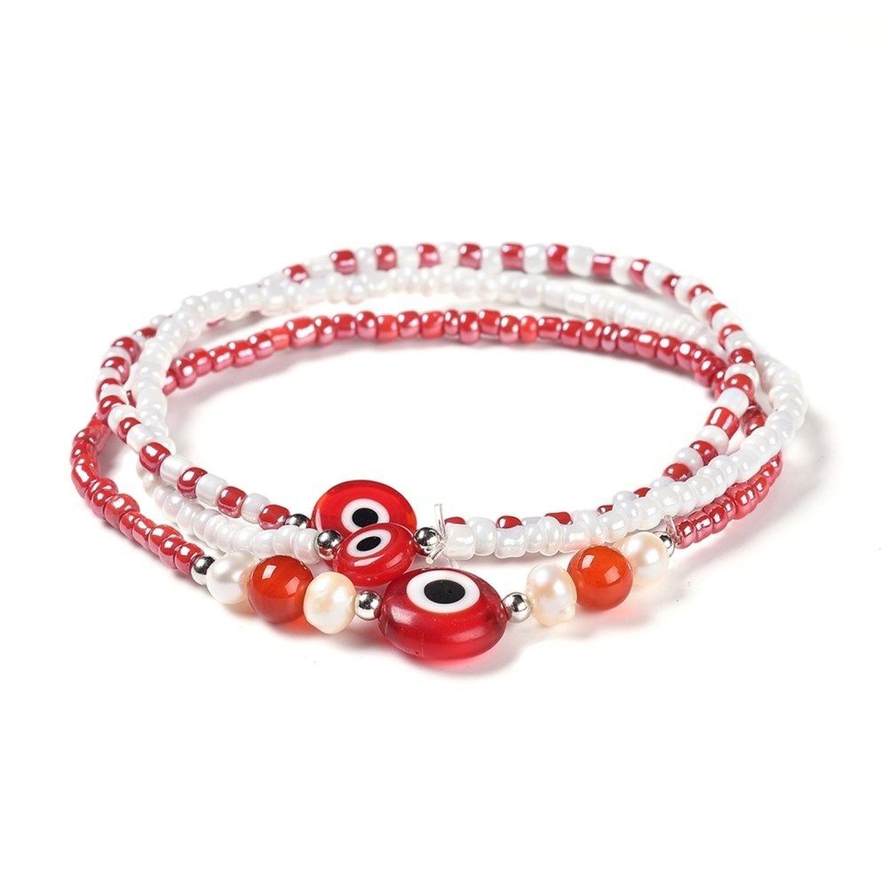 Red Evil Eye Bracelet Set of 3 | Jewelry-Bracelet | Wiccan Center