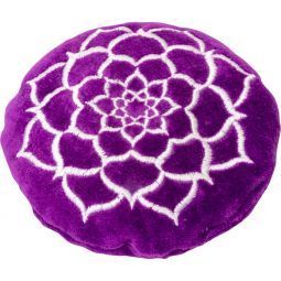 Round Velvet Cushion w/Lotus | Accessories | Wiccan Center