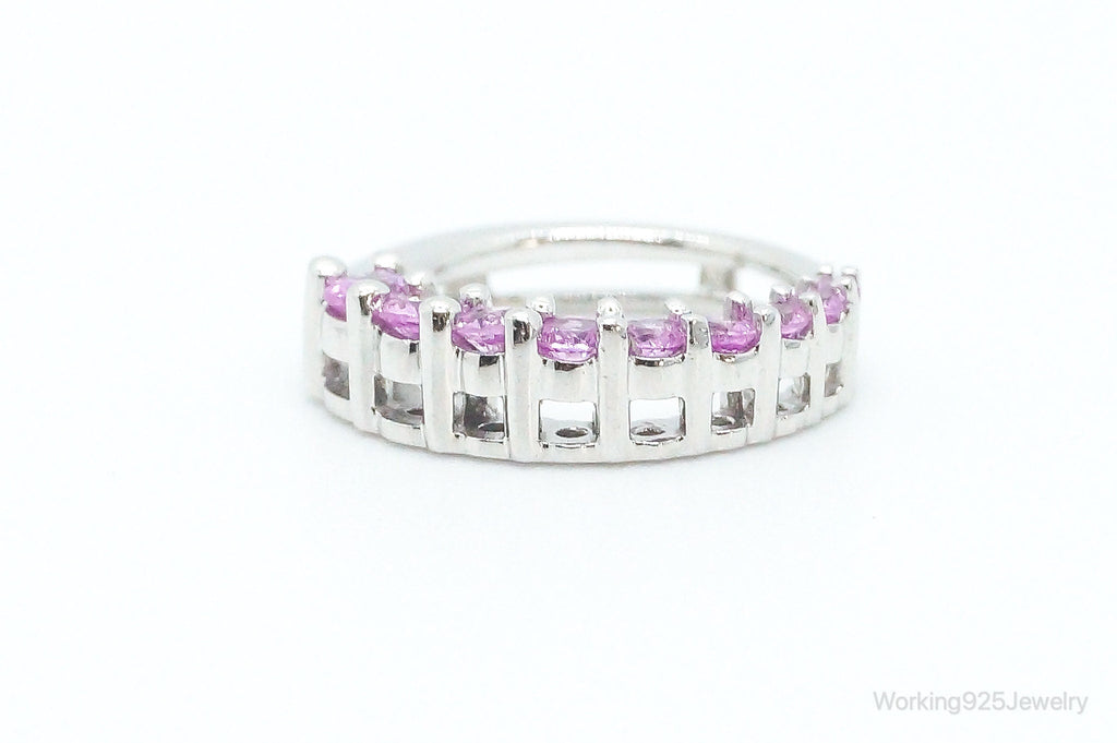 10K White Gold Pink Sapphire Sterling Silver Necklace Pendant | Jewelry > Necklaces > Pendants | Wiccan Center