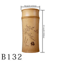 The Four Gentlemen | Hand-Carved Bamboo Tea Caddy