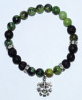 Chrysoprase & Lava Green Man Bracelet | Jewelry-Bracelet | Wiccan Center