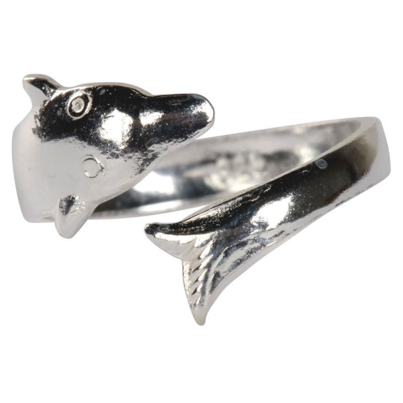 Silver Wrap Dolphin Toe Ring | Jewelry-Rings | Wiccan Center