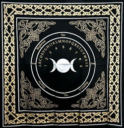 Triple Moon Ouija - Altar Cloth (24x24) | Tapestry | Wiccan Center