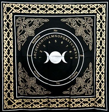 Triple Moon Ouija - Altar Cloth (24x24) | Tapestry | Wiccan Center