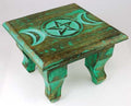 Antiqued Triple Moon Altar Table (6x6")
