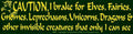 Caution I Brake for Elves - Bumper Sticker