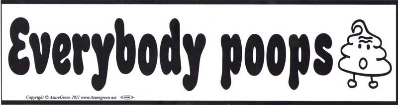 Everybody Poops - Bumper Sticker | Bumper Stickers | Wiccan Center