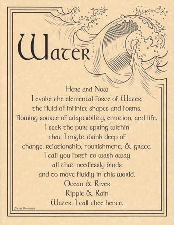 Water Evocation | Poster | Wiccan Center