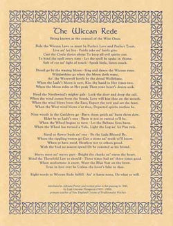 Wiccan Rede (long poem) Poster | Poster | Wiccan Center