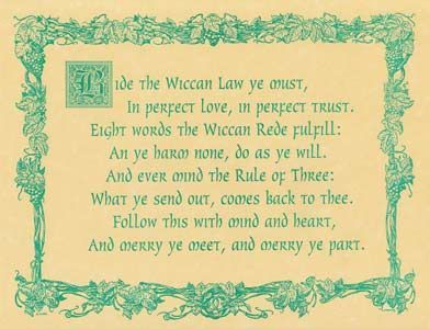 Wiccan Rede (law) Poster | Poster | Wiccan Center