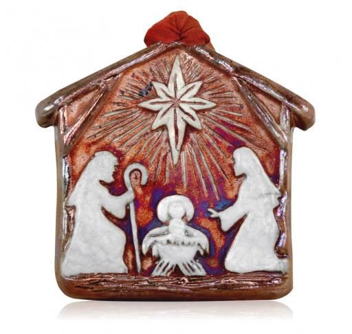 Raku Ornament - Nativity | Holiday | Wiccan Center