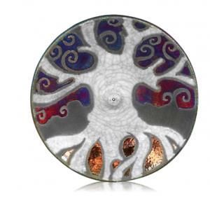 Raku Incense Burner - Tree of Life (4.5"D) | Burner | Wiccan Center
