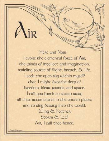 Air Evocation | Poster | Wiccan Center