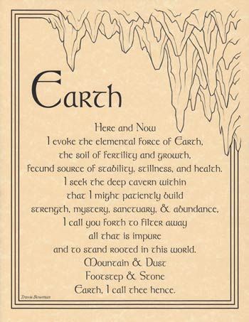 Earth Evocation | Poster | Wiccan Center
