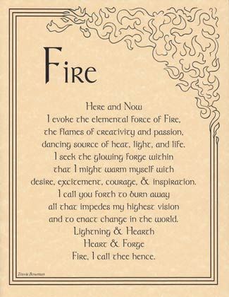 Fire Evocation | Poster | Wiccan Center