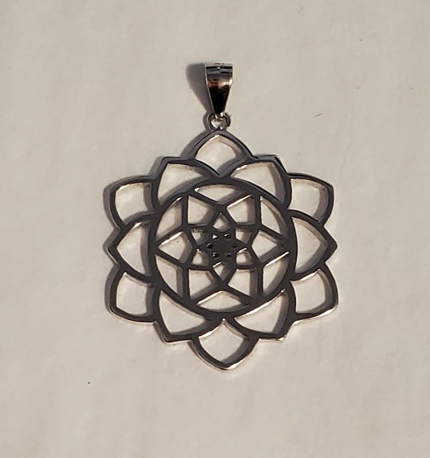 Sterling Silver Lotus Necklace | Jewelry-Necklace | Wiccan Center