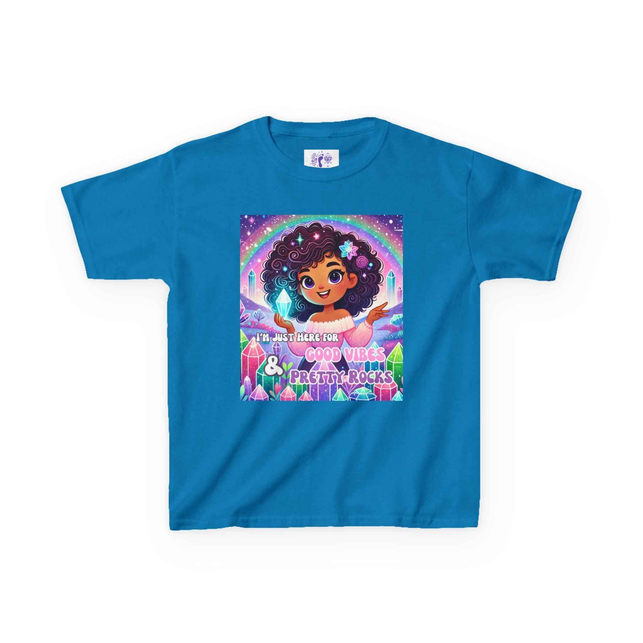 Kids TShirt 'I'm Just Here for Good Vibes and Pretty Rocks' | Kids clothes | Wiccan Center