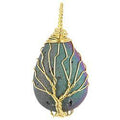 Aura Druzy Teardrop Gold Necklace | Jewelry-Necklace | Wiccan Center