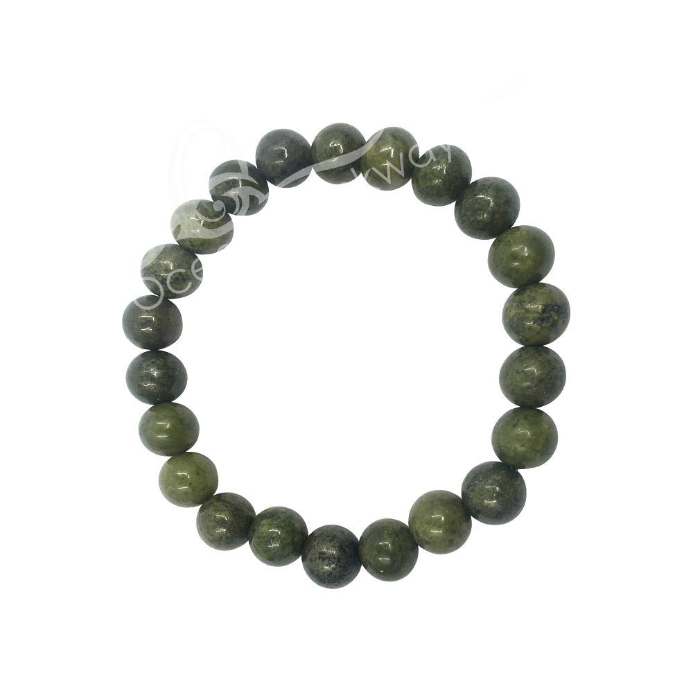 Epidote with Pyrite Bracelet | Jewelry-Bracelet | Wiccan Center