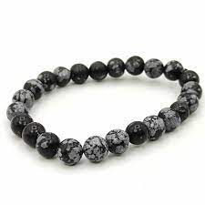 Snowflake Obsidian Bracelet | Jewelry-Bracelet | Wiccan Center