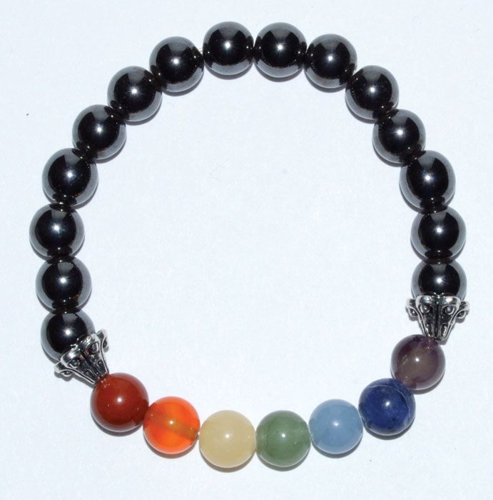 Chakra Hematite Bracelet | Jewelry-Bracelet | Wiccan Center