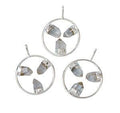 Triple Quartz Point Ring Necklace