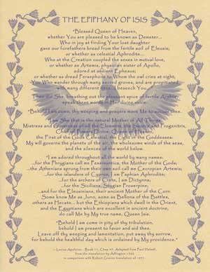 Epiphany of Isis Poster | Poster | Wiccan Center