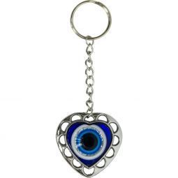 Heart Evil Eye Keychain | Keychains | Wiccan Center