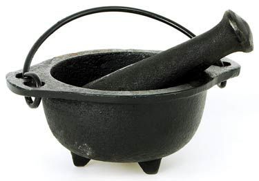 Cast Iron Cauldron M&P set | Mortar & Pestle | Wiccan Center