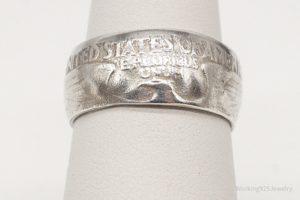 Vintage 1958 Washington Quarter Coin Silver Ring - Size 4.25 | Jewelry > Rings | Wiccan Center