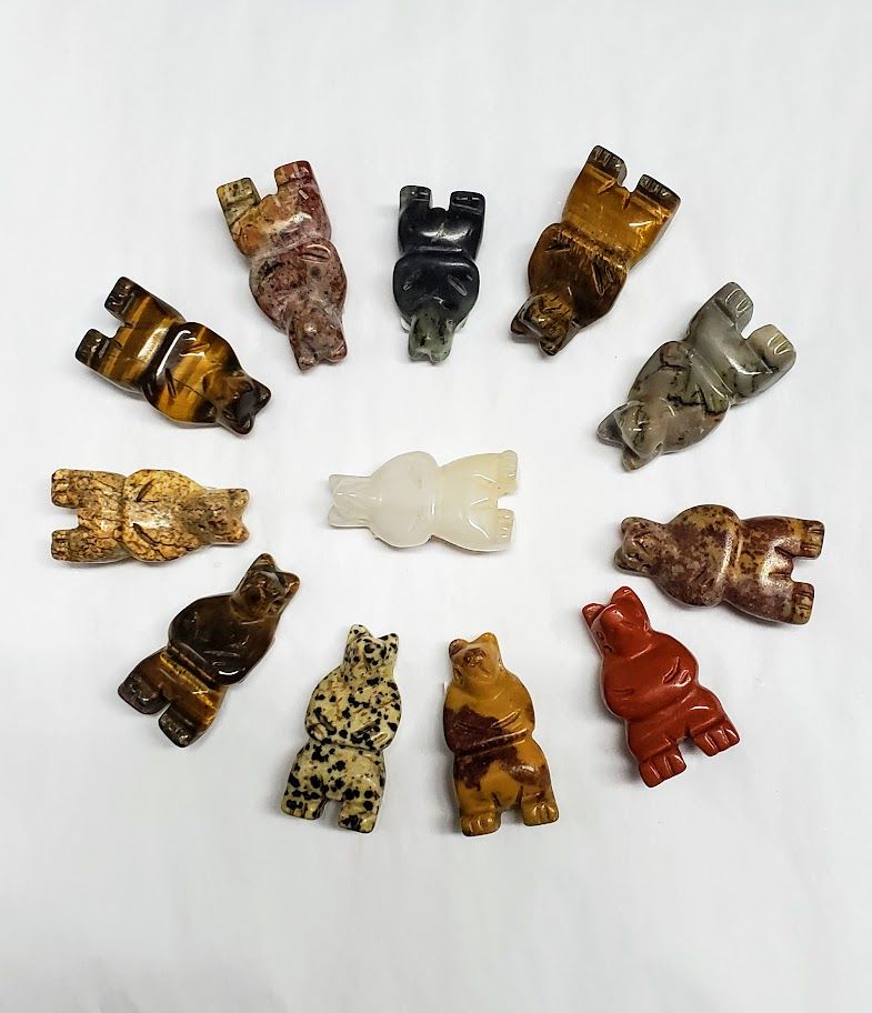 Assorted Gemstone Bear Bead | Beads | Wiccan Center
