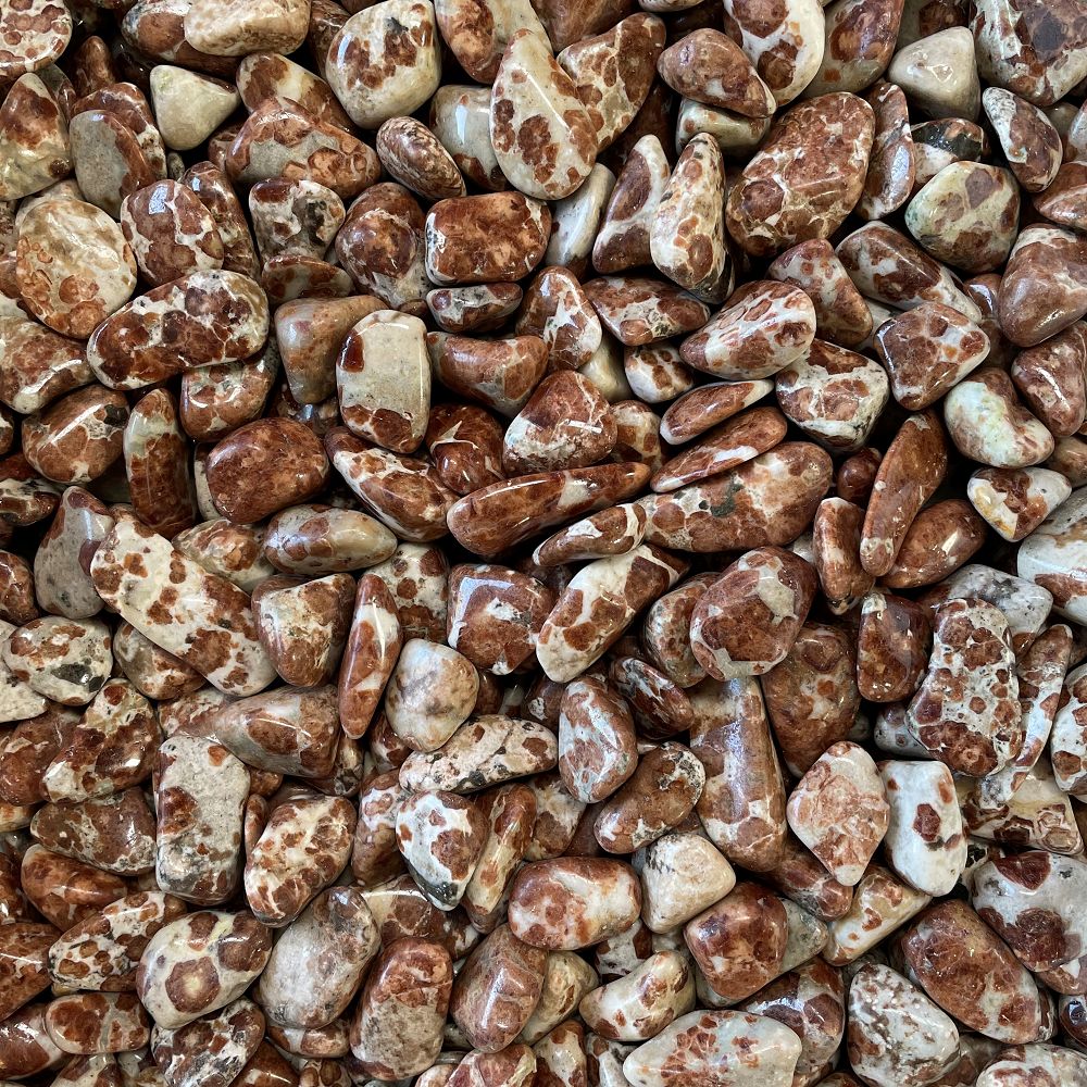 Garnet in Limestone | Tumbled Gemstone | Wiccan Center