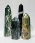 Green Moss Agate Obelisk - Large (110-119g) | Point | Wiccan Center